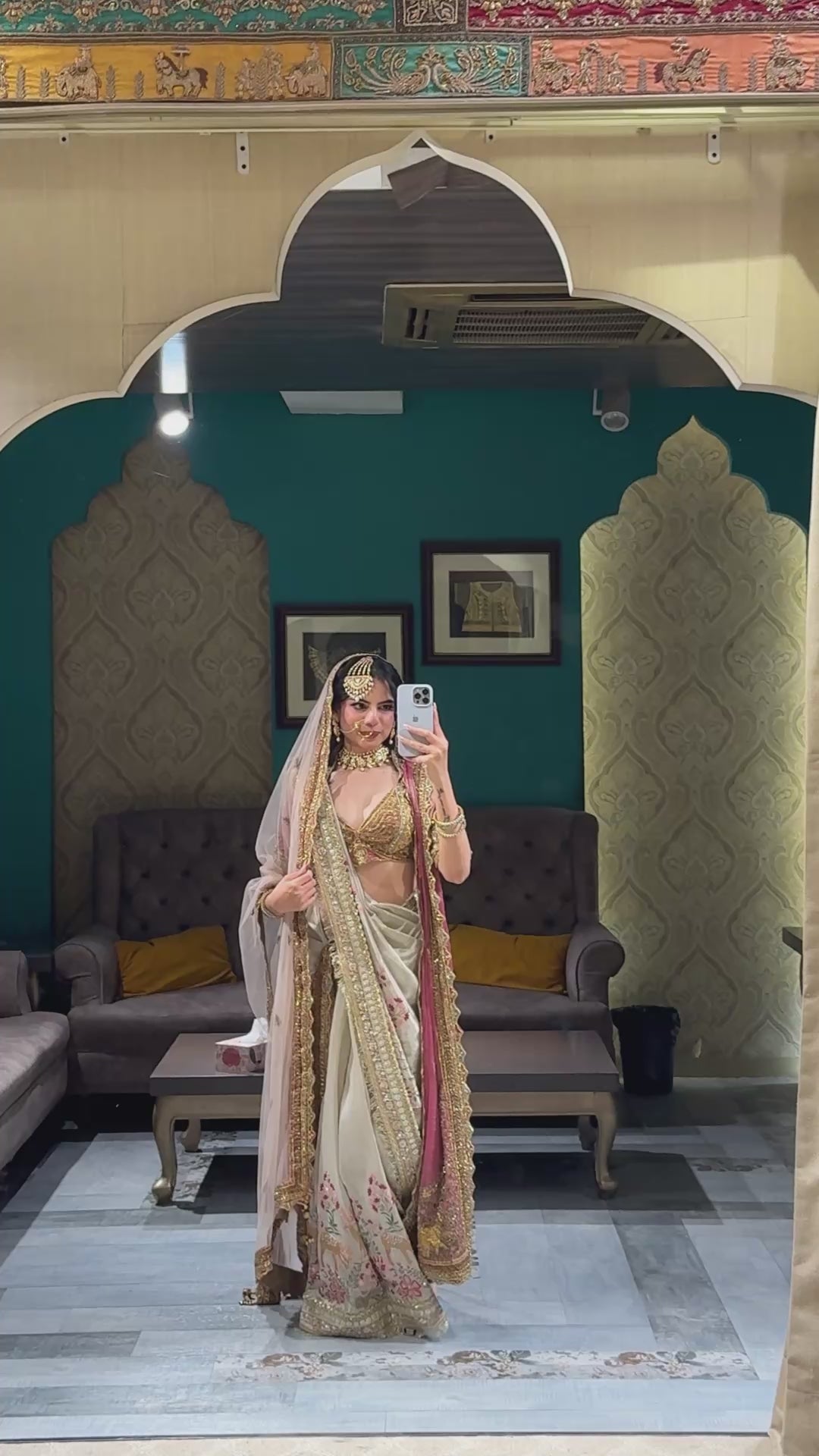 Hand-Embellished Scalloped Saree