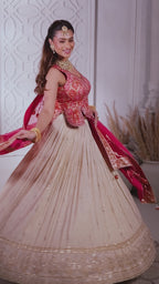 Rose & Cream Lehenga