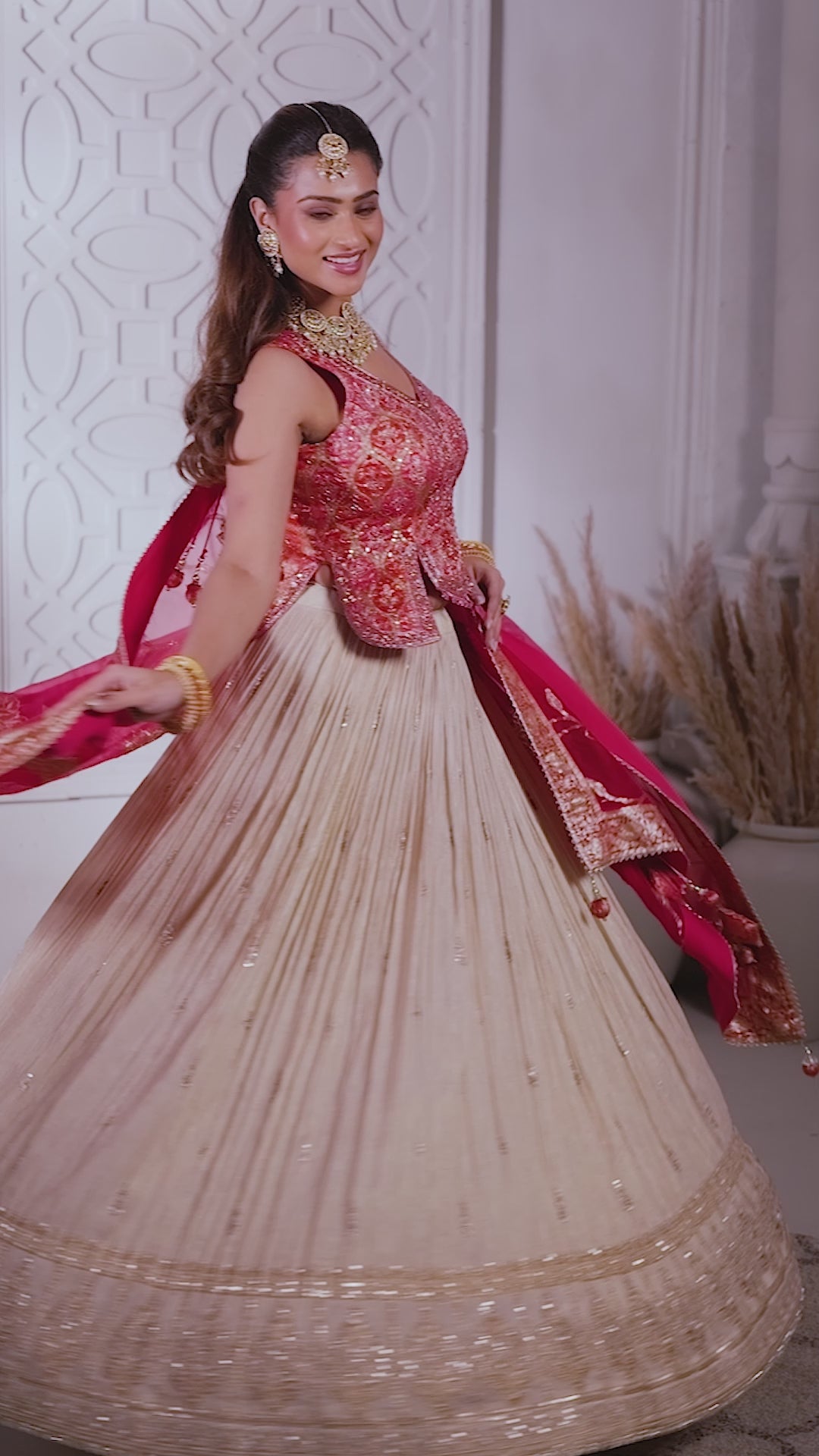 Rose & Cream Lehenga