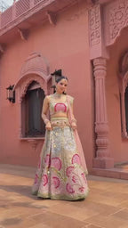 Whimsical Pastel Multi-Chalie Lehenga Set