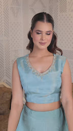 Embroidered Jacket & Skirt Ensemble