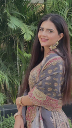 Vintage Print and Brocade Lehenga (LH-3160 D-19)