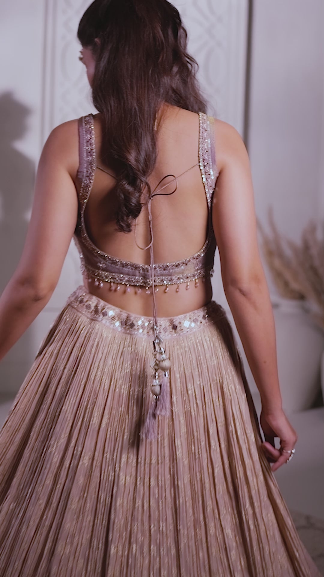Glimmering Rose Ombré Lehenga