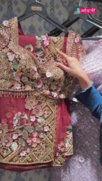 The Ruby Tapestry Net Saree (AS-203 D-93)