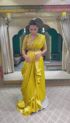 Radiant Yellow Handloom Silk Saree