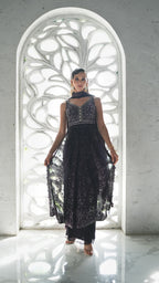 Mystical Deep Purple Suit with Metallic Work (AANCHAL M-24)