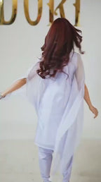 Lavender Lilac Dhoti Cape Set