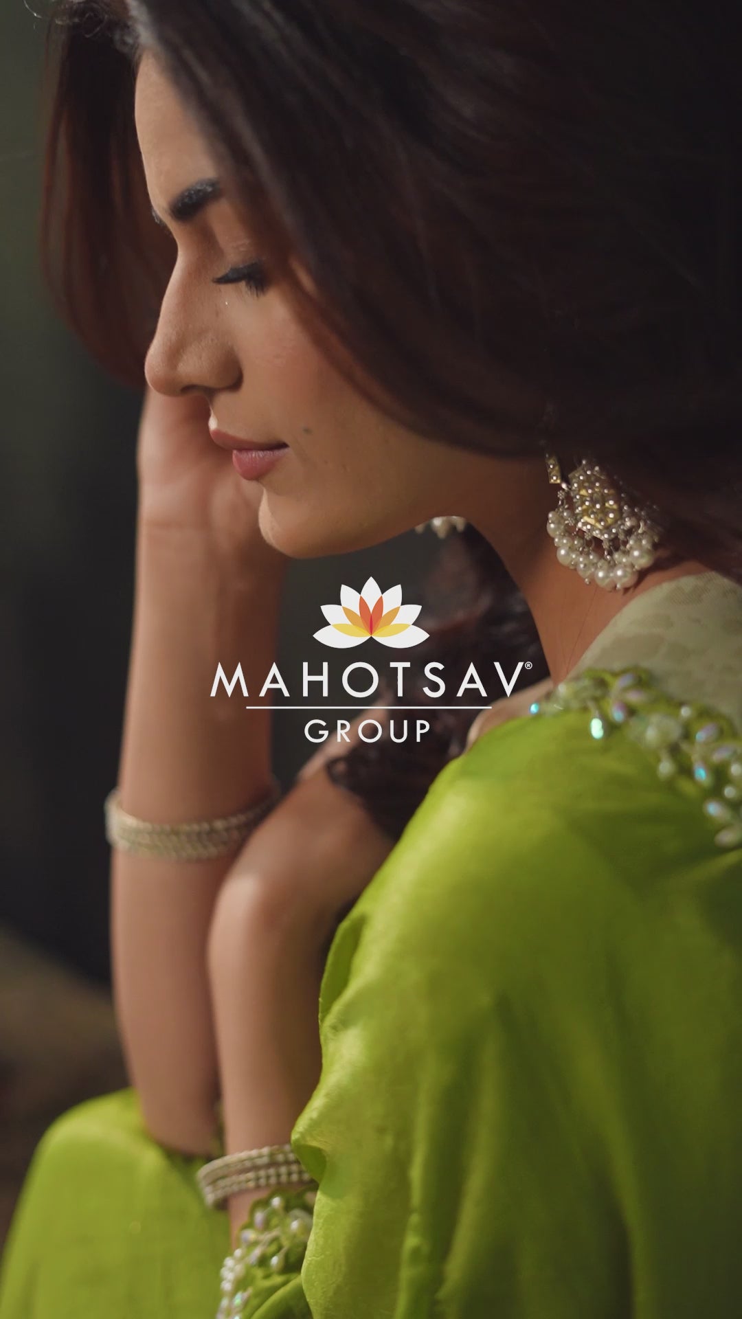 Elegant Lime Green Silk Saree