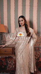 Champagne Gold Glamour Saree