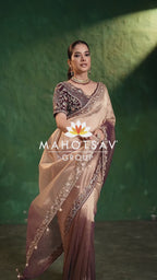 Wine Kora Zari Glow Saree (26207RB GS-140)