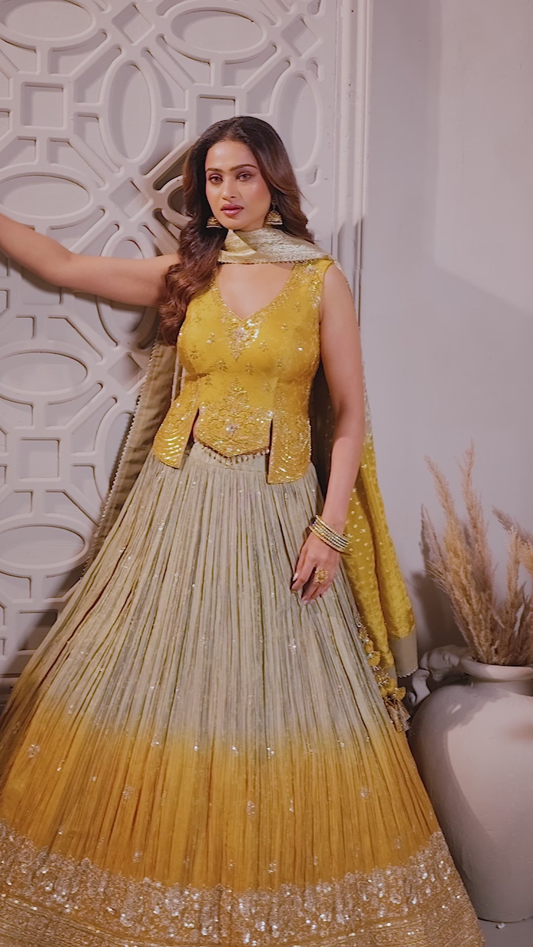 Golden Meadow Lehenga