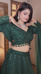 Forest Nymph Sequin Lehenga ( 1495 M-3)