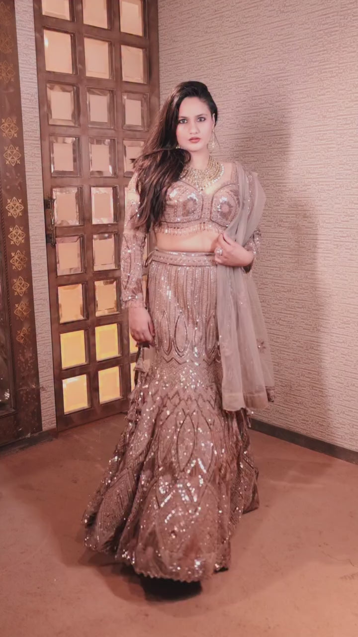 Rose Gold Luxury Lehenga