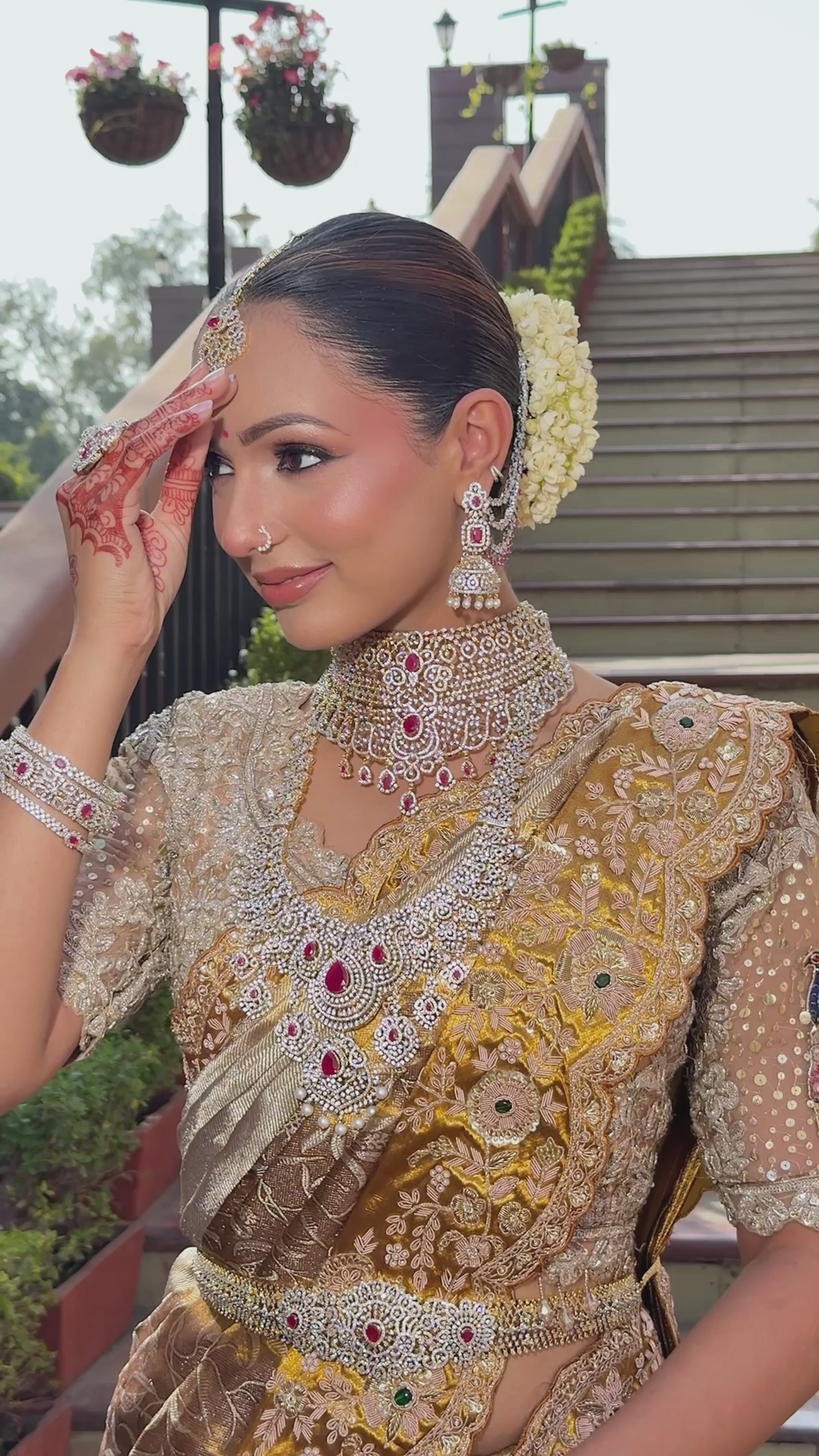 Kanjeevaram-style Golden Saree