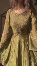 Anarkali-style Kurta with palazzo and Dupatta (RIYA M-91)