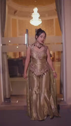 Metallic Embroidered Sharara Set