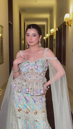 Floral Peplum Lehenga (2441 M-87)