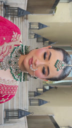 Imperial Crimson: Heavily Embellished Bridal Silk Lehenga