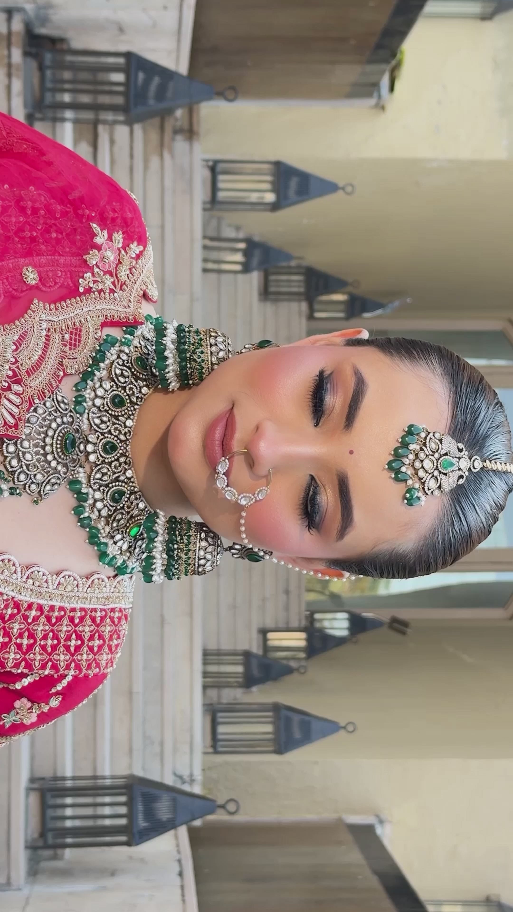 Imperial Crimson: Heavily Embellished Bridal Silk Lehenga