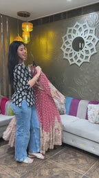 Rose pink and Gold Grandeur Lehenga