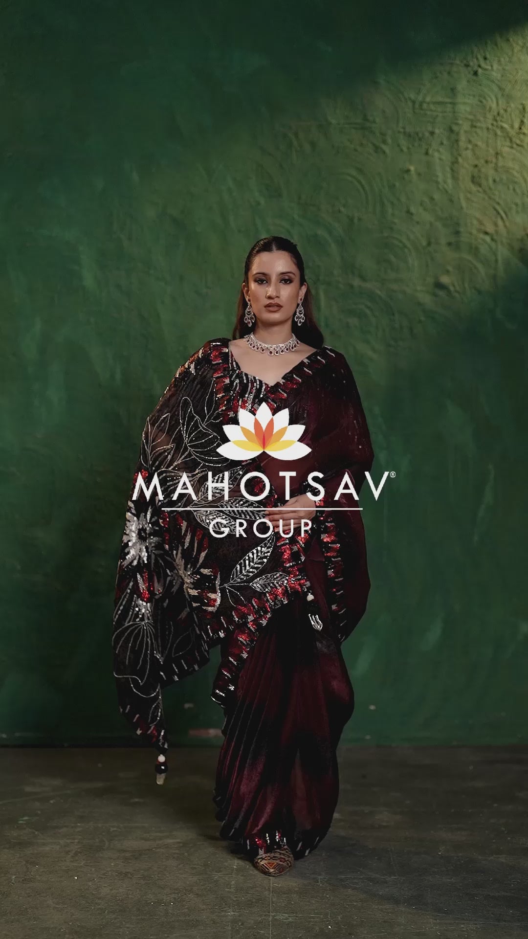 Midnight Crimson Sequin Grace (26213RB GS140)