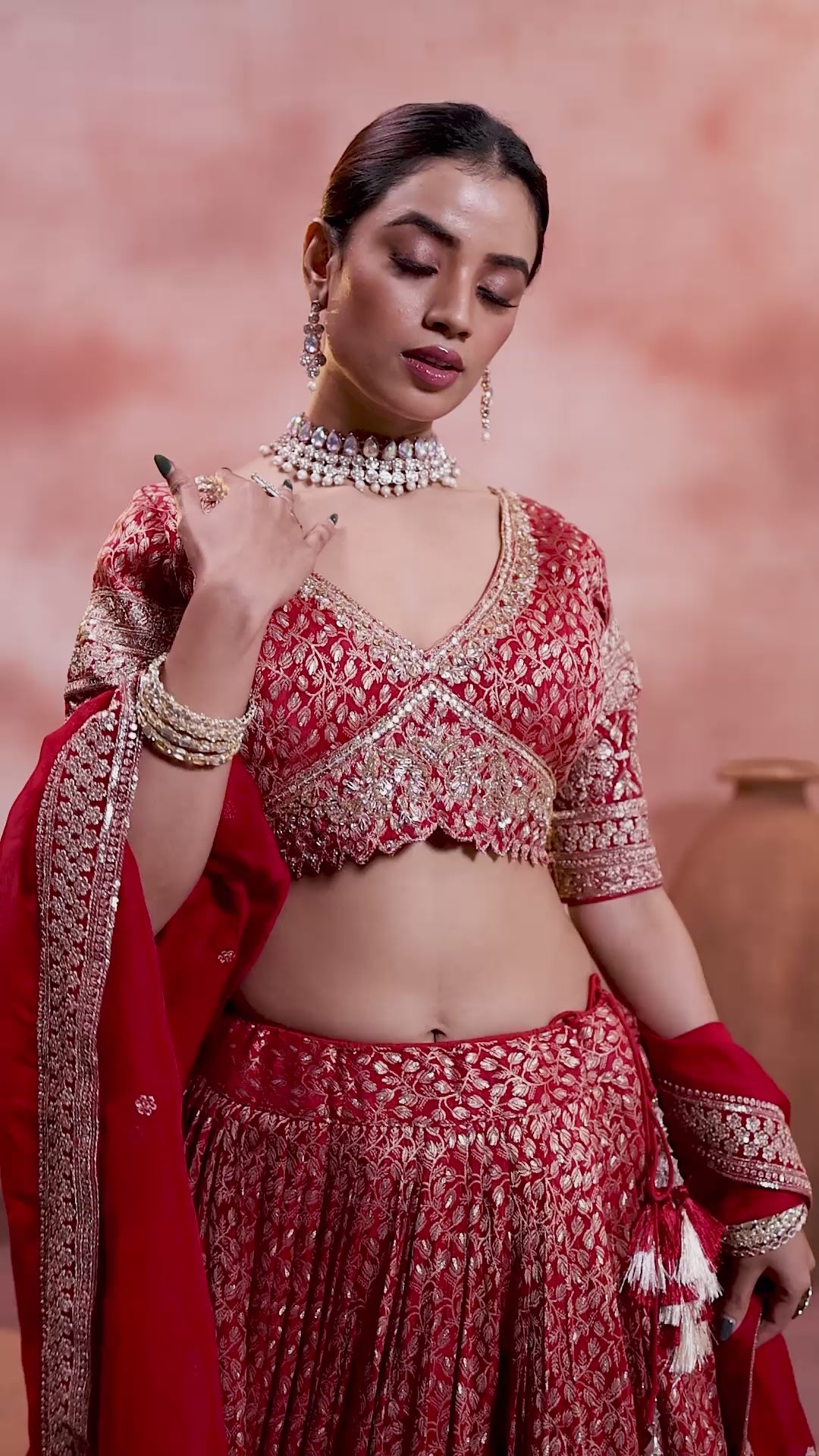 Royal Lattice Lehenga (7030 GA-39)