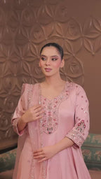 Heavy Sequin Embroidered Anarkali Gown Set