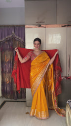 Golden Yellow Silk Saree Ensemble (S10375 B-84)