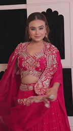 Royal Pink Indo-Western Set