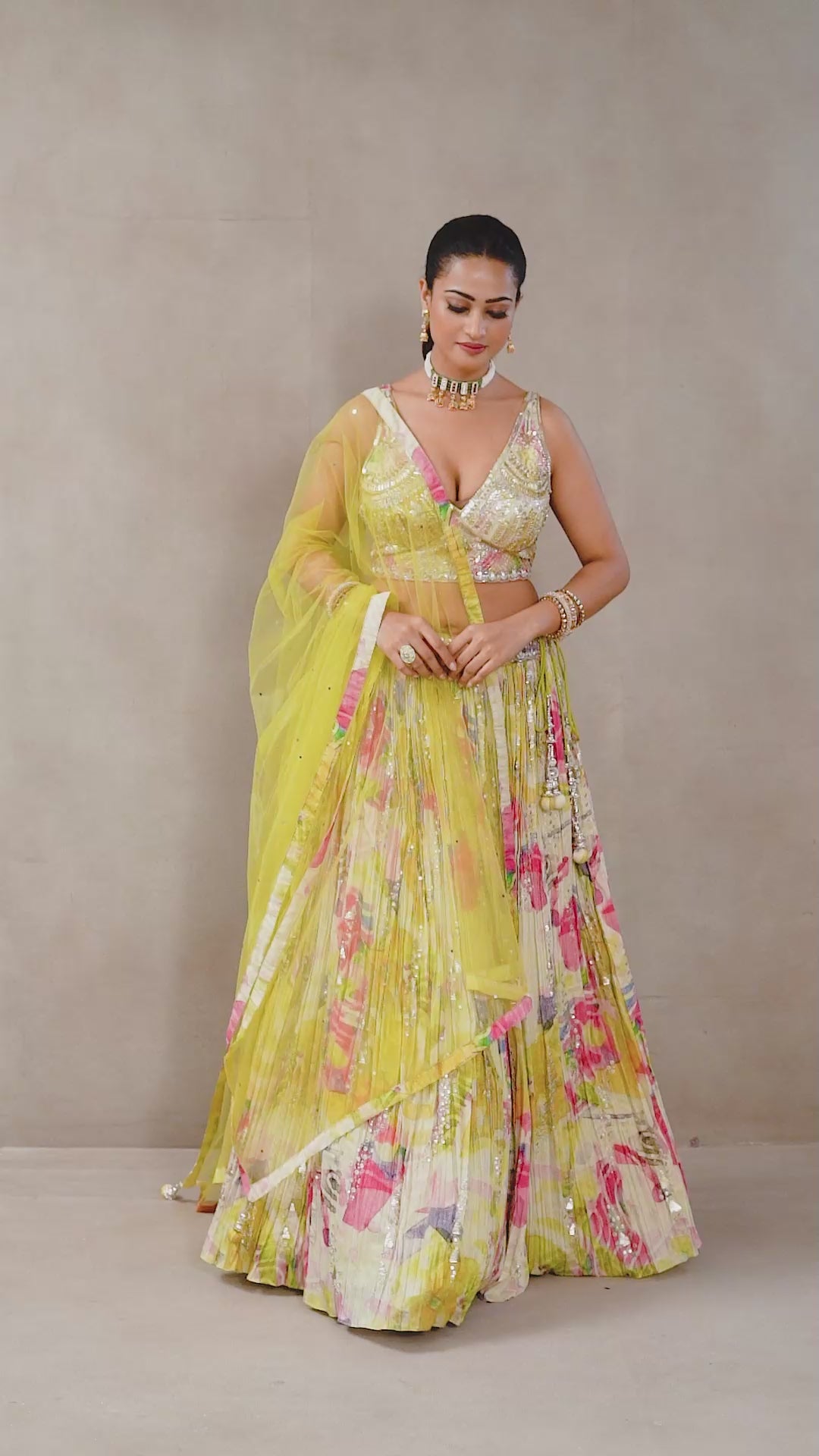 Sunshine Floral Lehenga (2403 M-18)