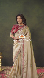 Mauve Taupe Masterpiece Saree
