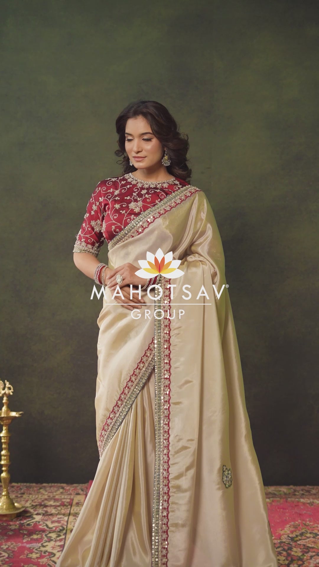 Mauve Taupe Masterpiece Saree