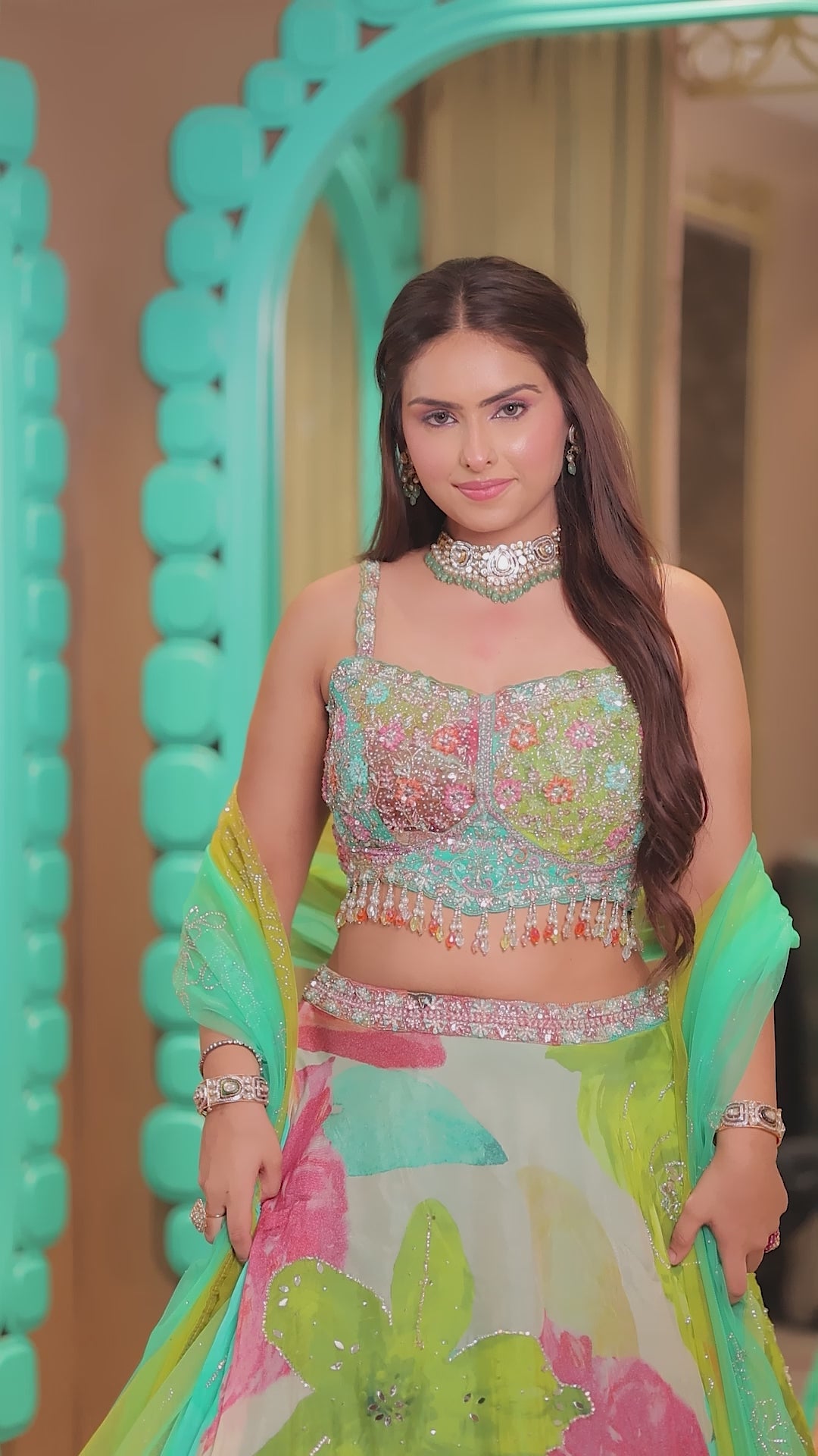 Watercolor Garden Dream Lehenga Set (S253 D-69)