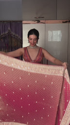 Rose Gold Zari Saree (085-004 B-47)