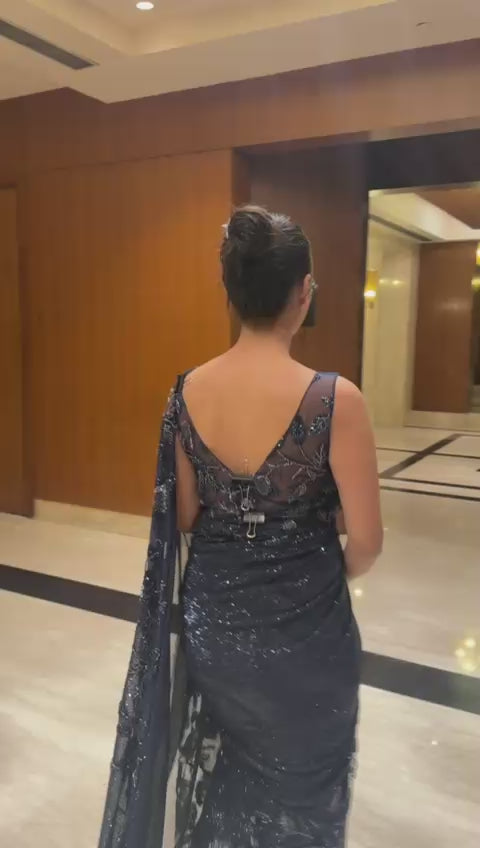 Midnight Flora Sequin Drape