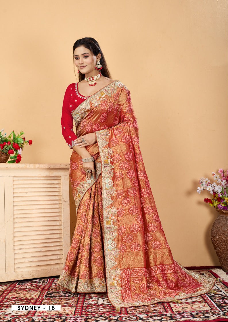 Sydney Heritage Bandhani Silk Main image