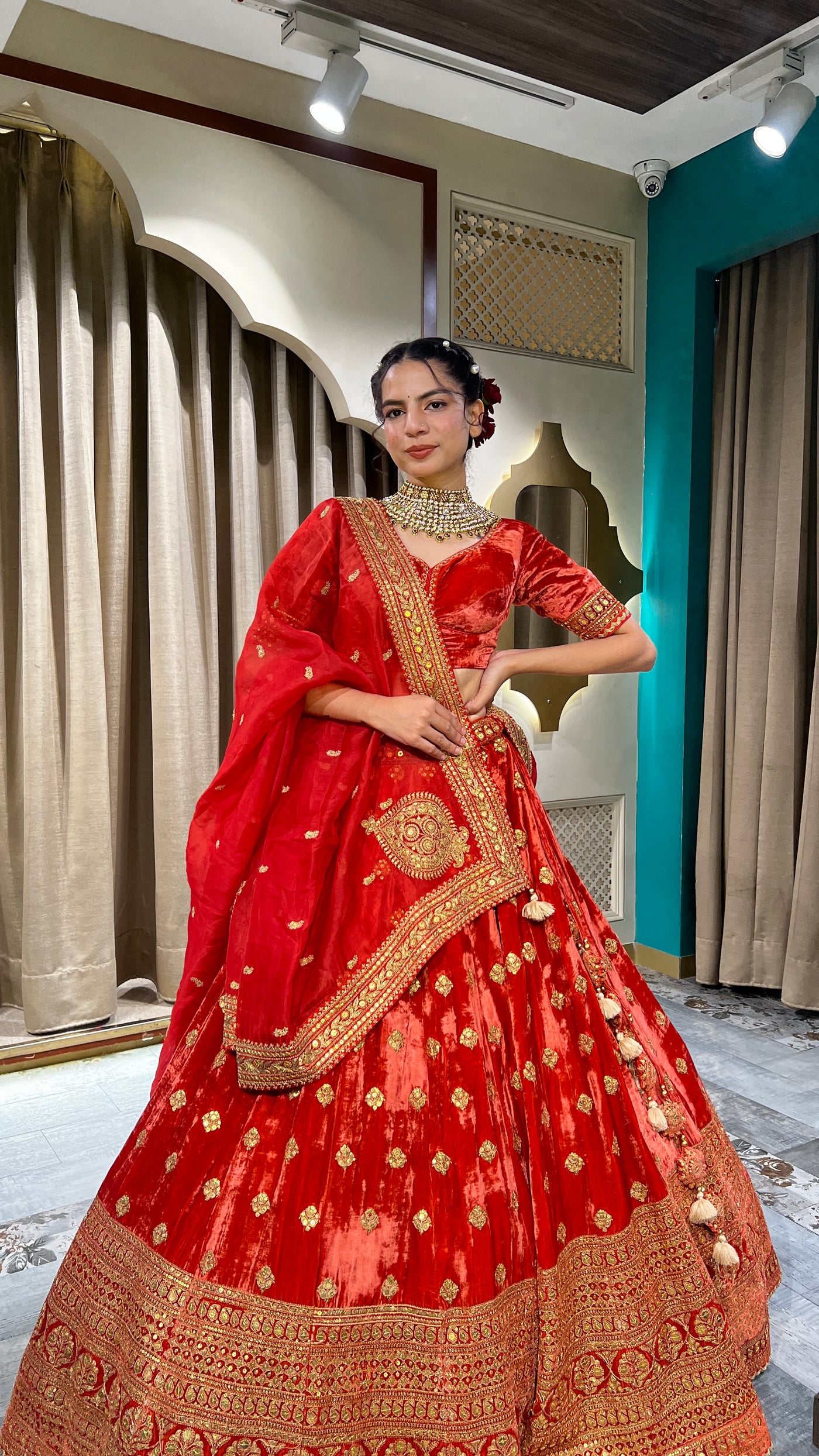BackInTrend: 35+ Shimmery Lehengas We Spotted These Real Brides In! |  Bridal lehenga red, Red bridal dress, Bridal lehenga collection