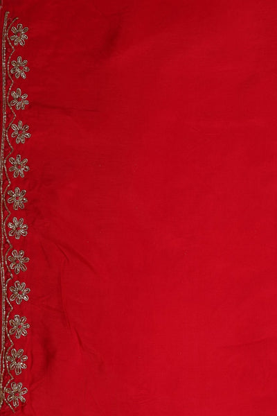 cloth view of the blouse of pink embroidered saree
