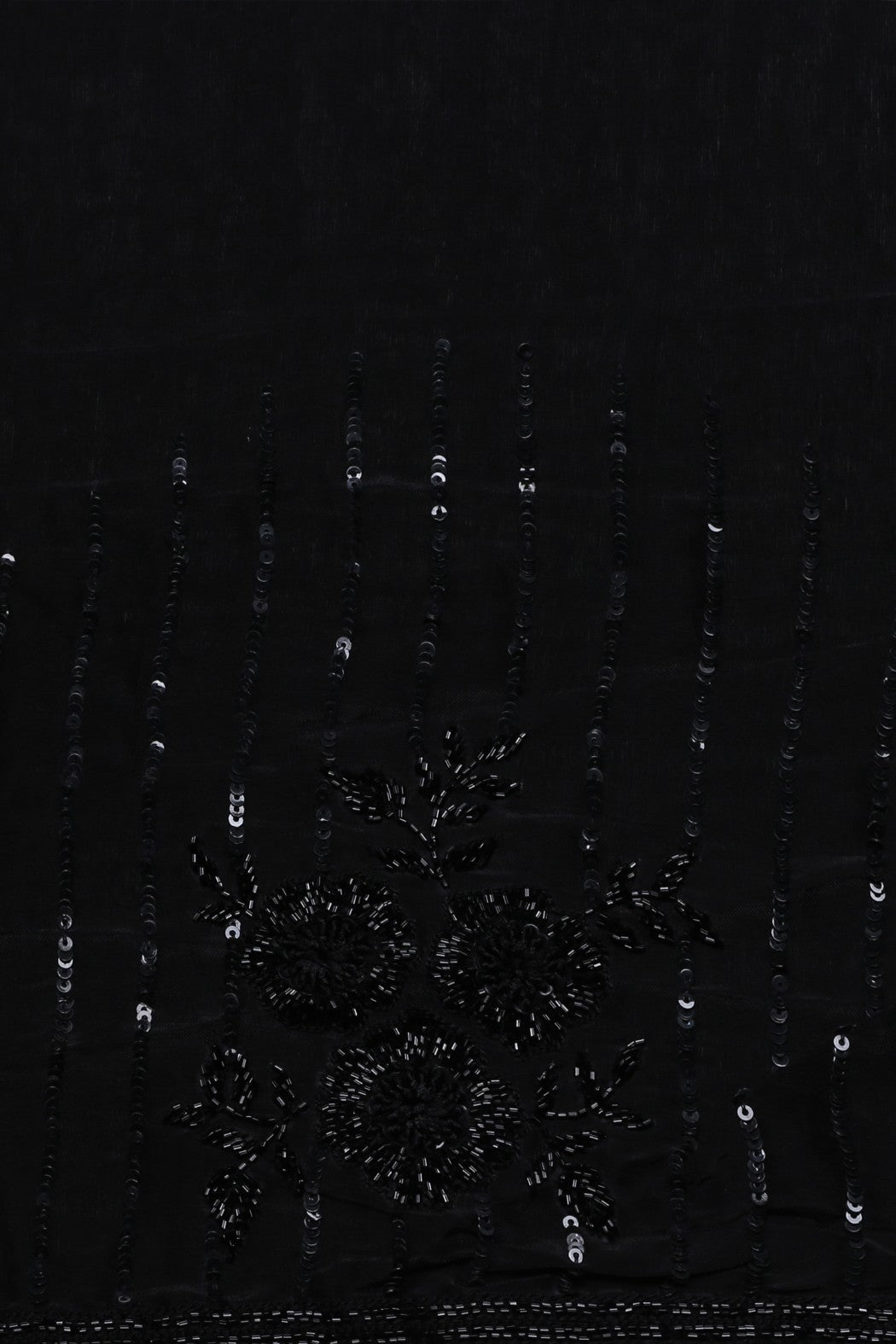 Elegant Black Color Sequins Fabric