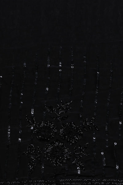 Elegant Black Color Sequins Fabric