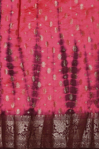 Classy purple color floral motif woven saree