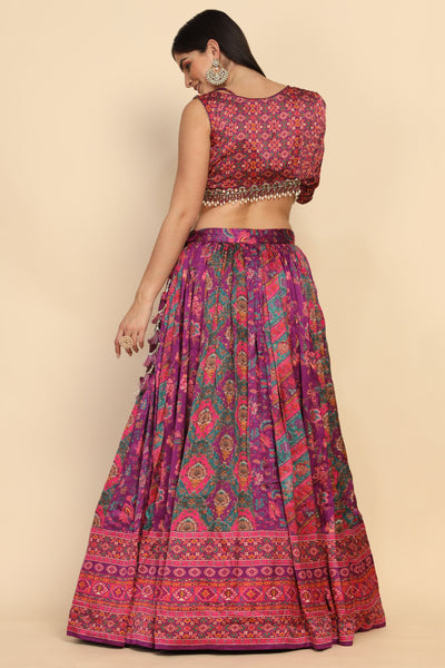 Buy Side Shoulder Net Embroidery Lehenga Unstitched Dress Material at  Amazon.in
